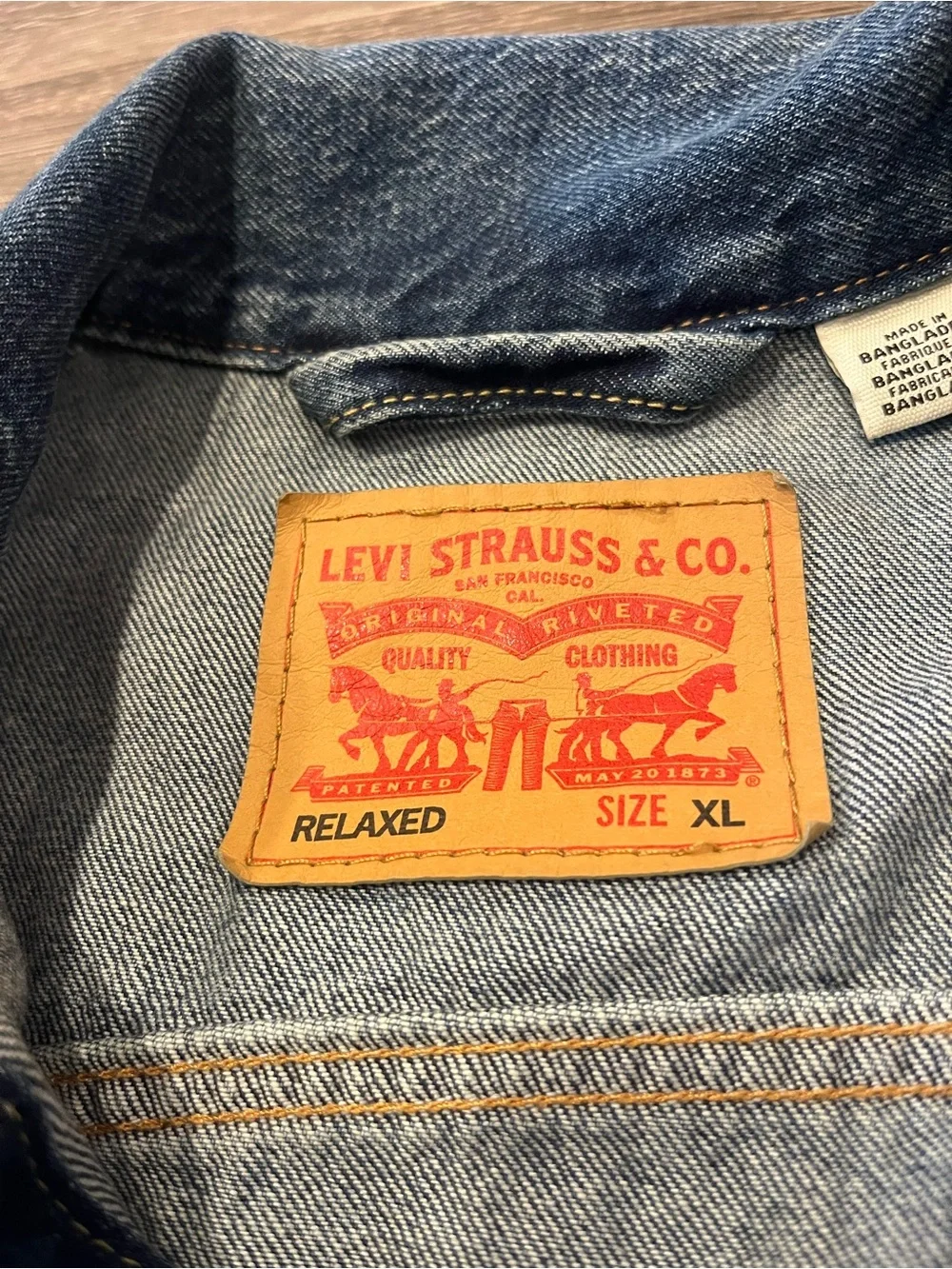 Levi's Vintage Style Blue Denim Trucker Jacket
